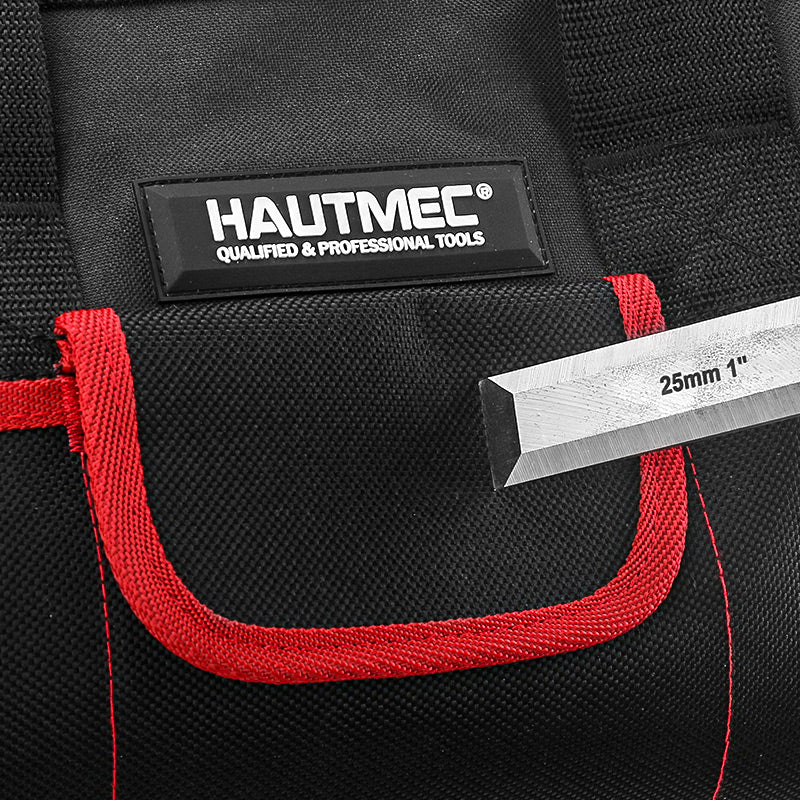HAUTMEC 2-Piece Rolling Tool Bag Set, 15” Heavy-Duty Tool Bag with Wheels & 15" Wide Mouth Utility Bag, 1680D Water-Resistant Durable Tool Storage – HT0288