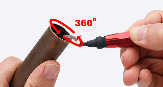 HAUTMEC Copper Tubing Cutter Set 3 PCS Copper Pipe Cutter Tool, In Portable Storage Case, Includes 1/2 in., 3/4 in., and 1 in. Cutters, Reaming Pen, 3 Spare Cutting Wheels, 1 Spare Deburring Blade,HT0354