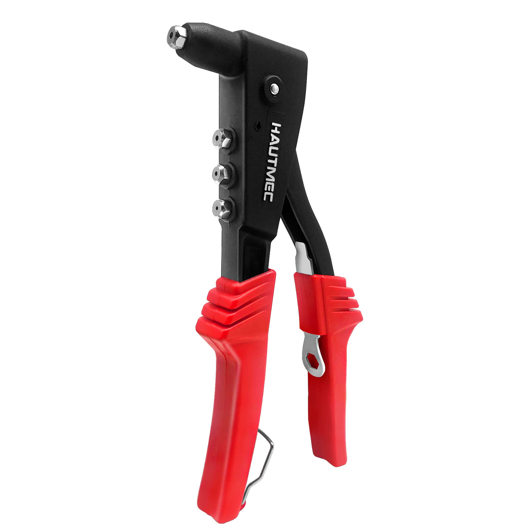HAUTMEC Heavy Duty Rivet Gun,Pop Rivet Gun with 4 Interchangeable Rive ...