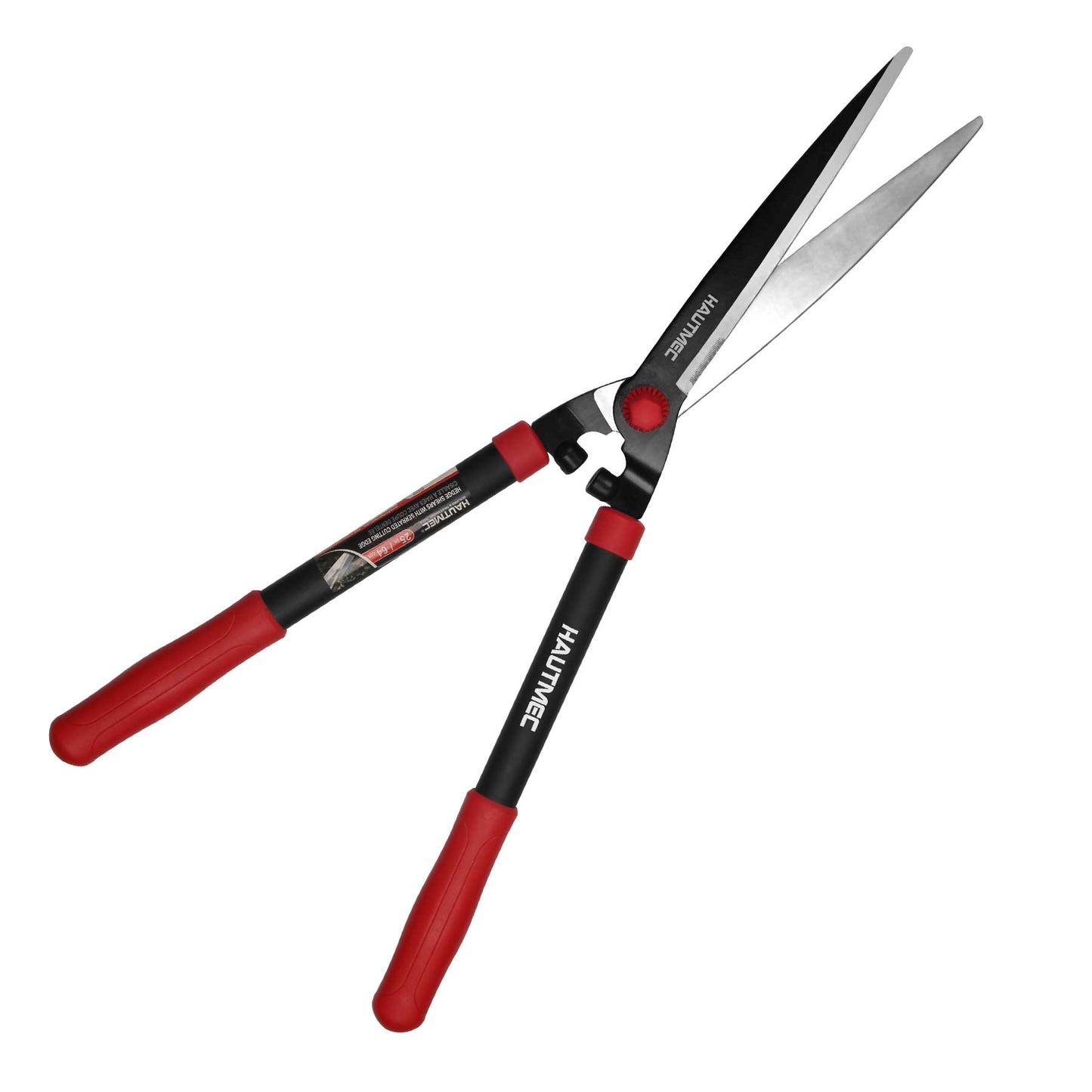 HAUTMEC 25'' Manual Hedge Shears & Clippers with Low Friction Coated Blade and Lightweight Handles, Idea for Trimming and Shaping Borders, Decorative Shrubs and Tall Bushes HT0148