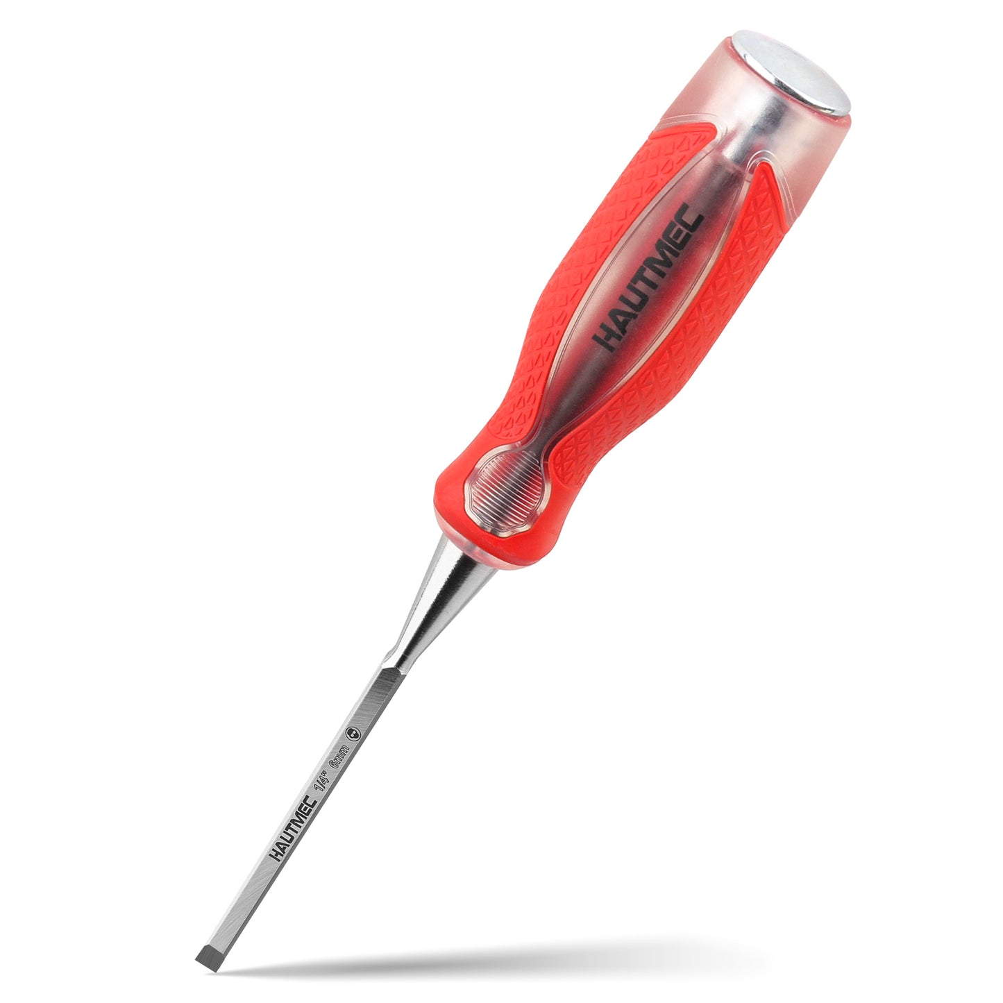 HAUTMEC 1/4" High Impact Wood Chisel for Woodworking, Drop-Forged CRV Steel, Beveled Edge Blade, Ergonomic Handle Wood Chisel for Carpentry,Wood Carvers, HT0359