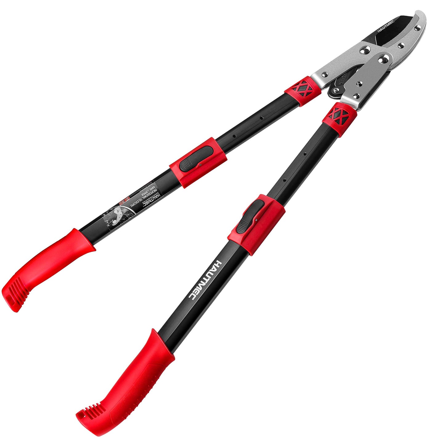 HAUTMEC Extendable 27-37'' Anvil Loppers with Compound Action System, 2" Cutting Capacity, Labor-Saving Tree Trimmer, Heavy Duty Thick Branch Garden Pruning Clippers Scissors HT0149-PS