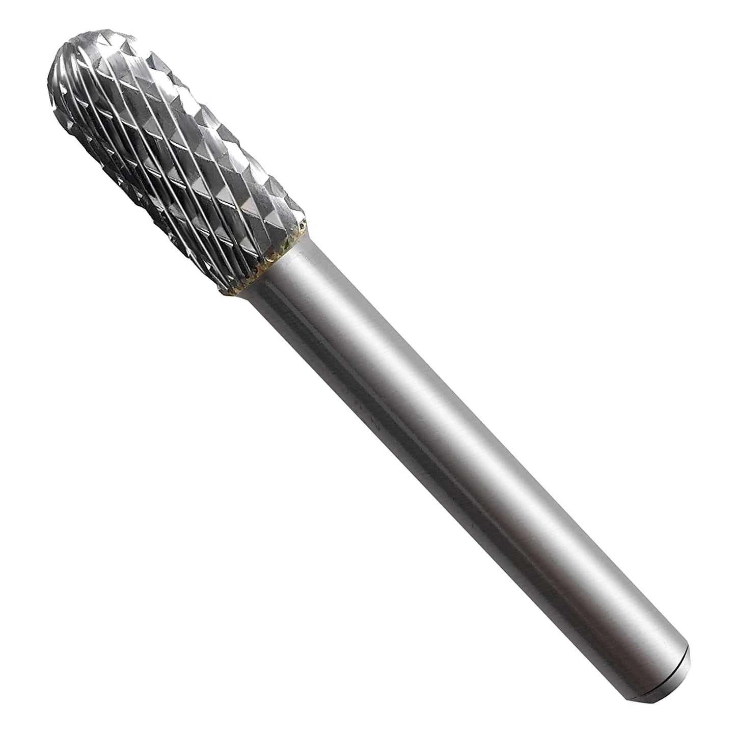 HAUTMEC Pro Ball Nosed Cylinder Tungsten Rotary File Carbide Burr Double Cut (Metal Grinding Polishing Carving Tool Drill Bits) 1/4 In Shank Diameter for Die Grinder Kits HT0199-MC