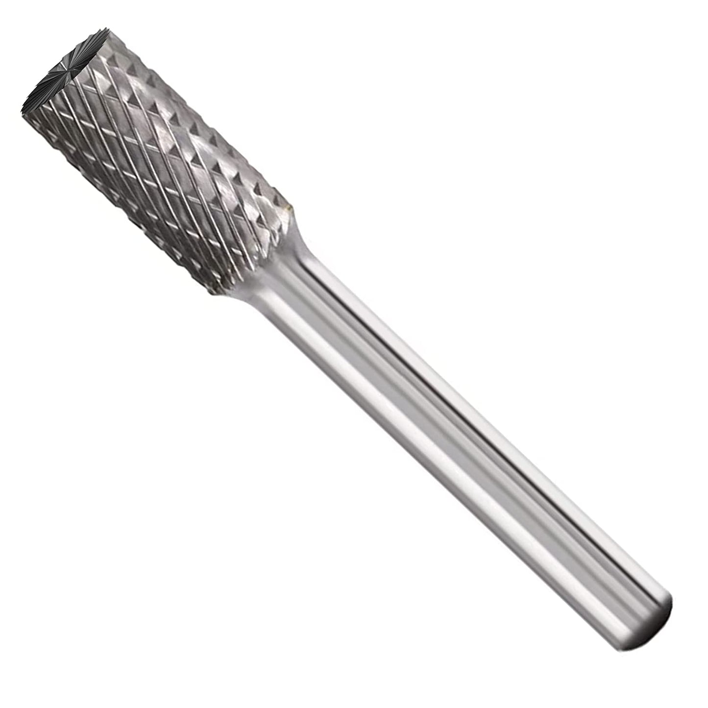 HAUTMEC Pro Cylinder Tungsten Rotary File Carbide Burr 1/4" Shank Double Cut for Die Grinder Bit Woodworking,Drilling, Metal Carving, Engraving, Polishing HT0197-MC