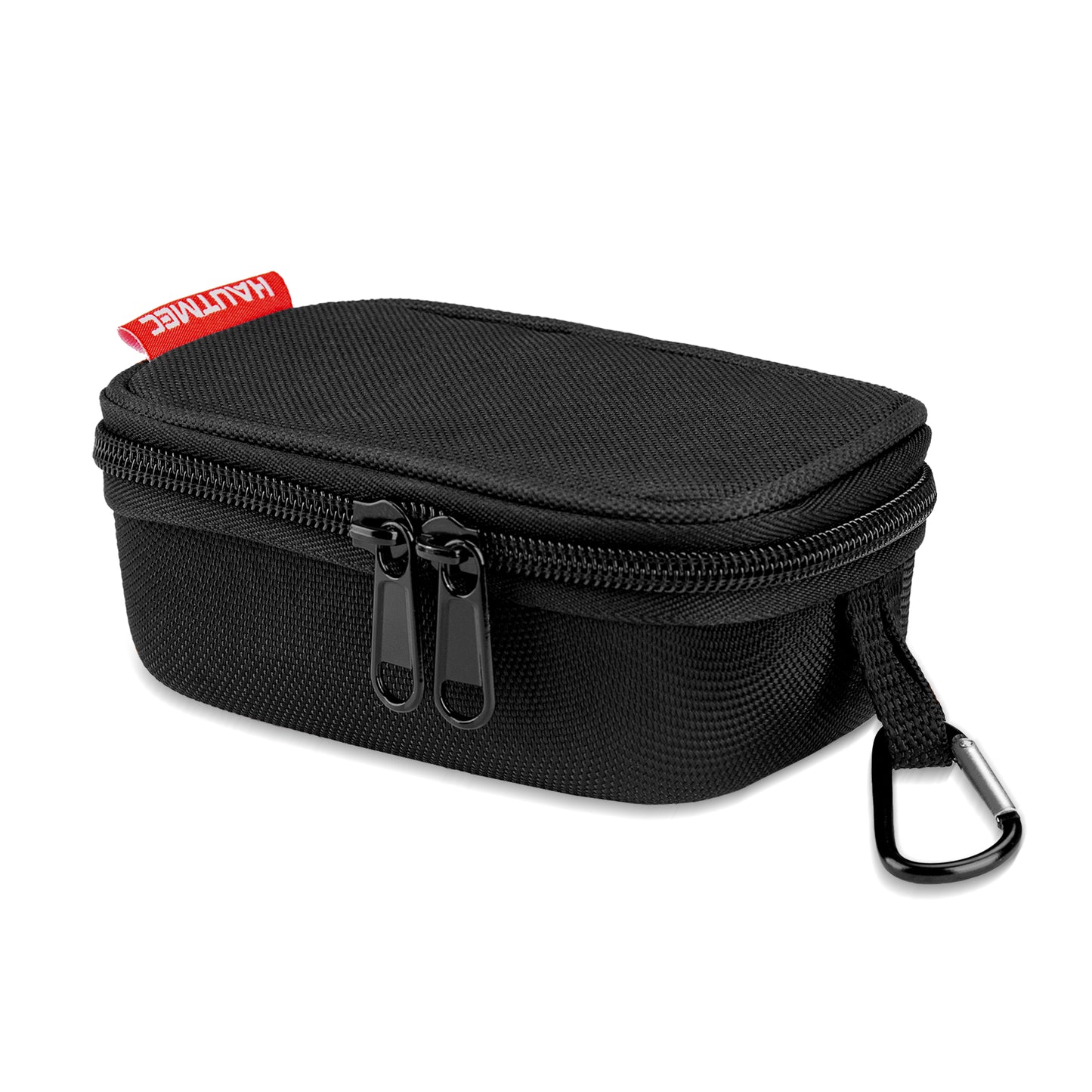 HAUTMEC Small Hard Tool Storage Case, Heavy-Duty 1680D Tool Bag with EVA Molded Base, PE Reinforced Top & Waterproof Bottom, Dual Zipper Compact Organizer for Small Parts & Electronic Devices – HT0402