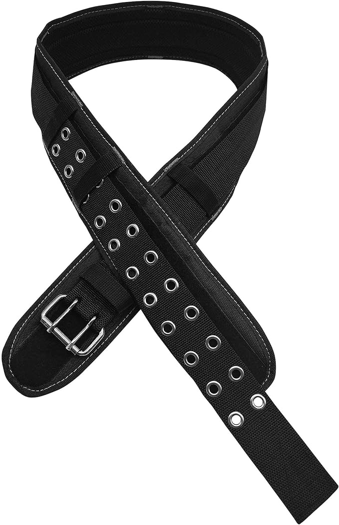 HAUTMEC Heavy-Duty Foam Padded Adjustable Tool Work Belt, Holds Most Pouches, Clips & Tool Holders HT0141-TB