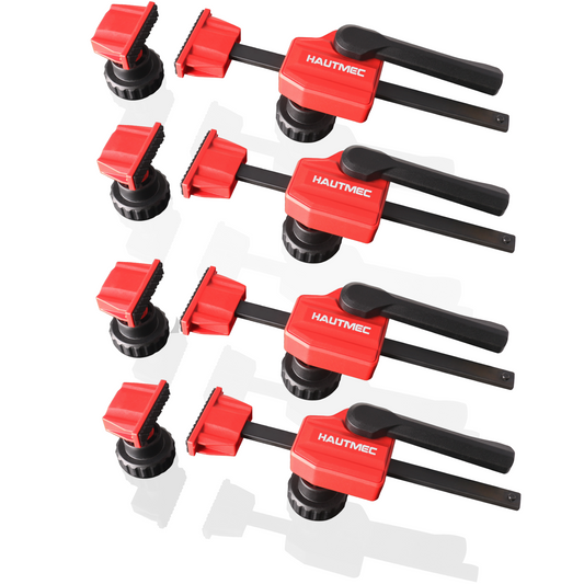 HAUTMEC 3/4" Bench Dog Clamp, Quick-Release Hold Down Clamps for 19mm Dog Holes, 170 Lbs Clamping Force, Adjustable Bench Clamps for Woodworking, Assembling, Gluing, 4 Pack - HT0276-2pc