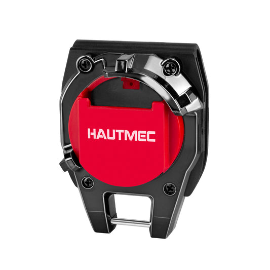 HAUTMEC Tape Measure Holder for Tool Belt Clip,Widen Locking Belt Clip up to 2-1/8" with Rotating Latch Tape Measure Clip Compact & Portable Measuring Tape Holder HTMEM25049