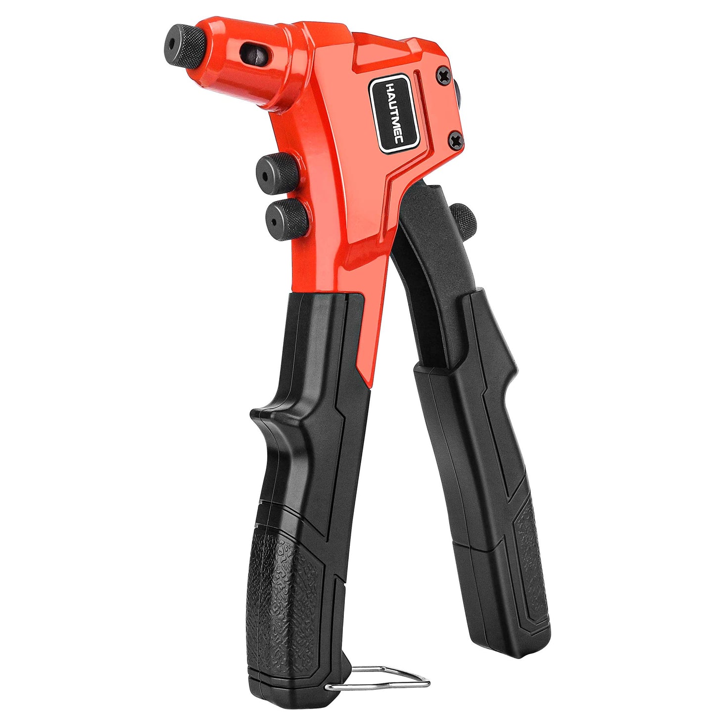 HAUTMEC Pop Rivet Gun,4 in 1 Hand Riveter with 4 Tool-Free Interchangeable Rivet Heads HT0087-HR