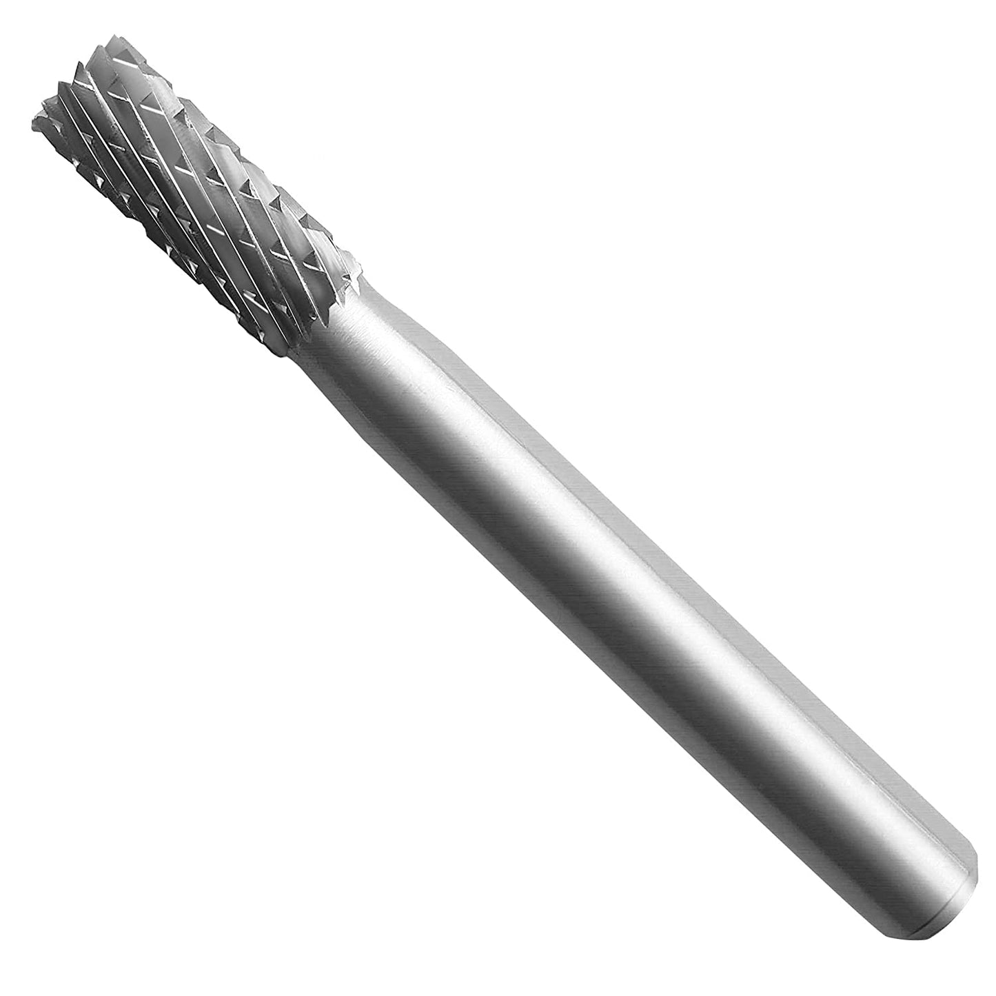 HAUTMEC Cylinder Tungsten Rotary File Carbide Burr 1/4'' Shank,1/4'' Head Length Double Cut for Woodworking,Drilling, Metal Carving, Engraving, Polishing HT0196-MC