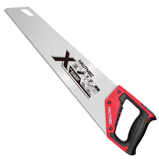 HAUTMEC X-Sharp 18 in. Universal Hand Saw - 7 TPI Universal Cuts Wood Saw - Professional Universal Saws for Wood, Laminate And Plastic - Ripcut And Crosscut Saw, HT0151-SA