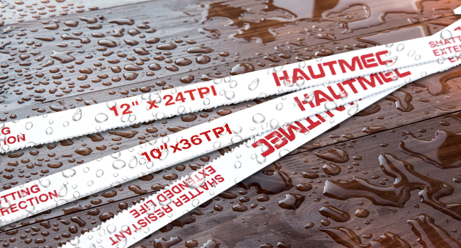 HAUTMEC 12" Hacksaw Blades Replacement Bi-Metal(10 Pack) 32 TPI High Speed Steel Grounded Teeth HT0018-CT