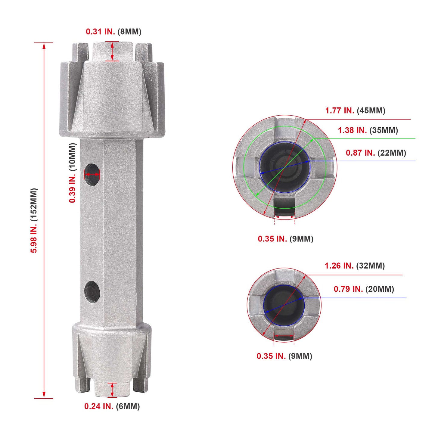 HAUTMEC Tub Drain Remover Wrench PL0030