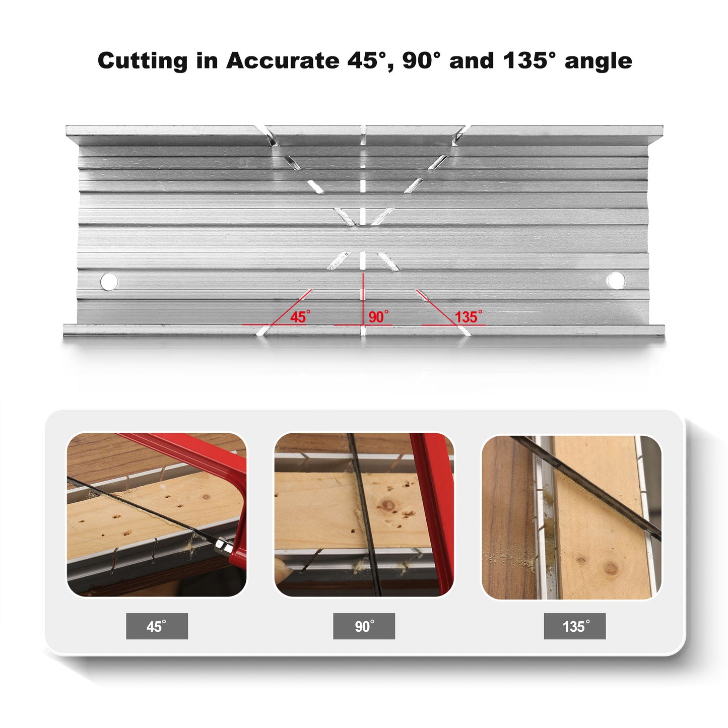 HAUTMEC 6inch Junior Hacksaw & Mitre Block Set Adjustable Angle Cutting Corner Saw with 5 Extra High-Carbon Steel Bi-Metal Blades HT0262-SA