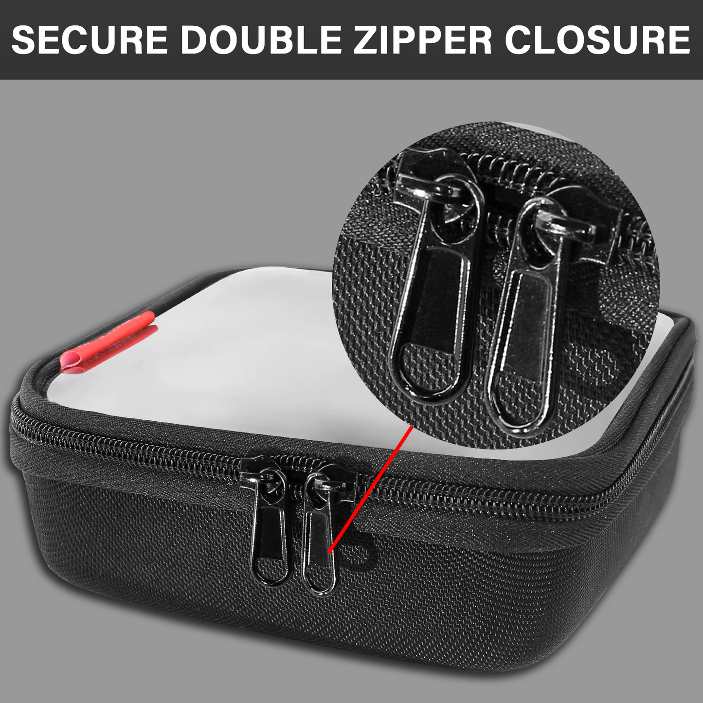 HAUTMEC Utility Tools Organizer Set, 2 Pcs Portable EVA Hard Storage Case with Clear Top Window, Double Zipper, Water-Resistant 1680D Material – HT0403