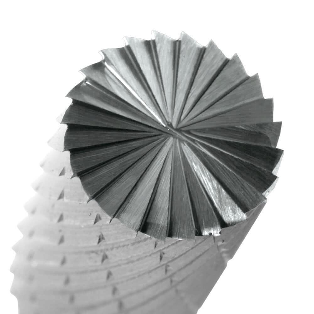 HAUTMEC Pro Cylinder Tungsten Rotary File Carbide Burr 1/4" Shank Double Cut for Die Grinder Bit Woodworking,Drilling, Metal Carving, Engraving, Polishing HT0197-MC
