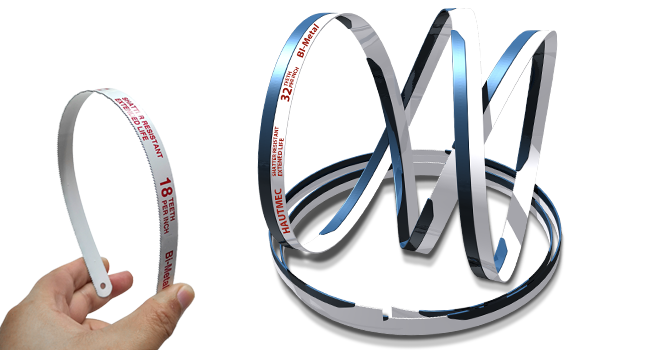 HAUTMEC 12" Hacksaw Blades Replacement Bi-Metal(10 Pack) 18 TPI High Speed Steel Grounded Teeth HT0016-CT