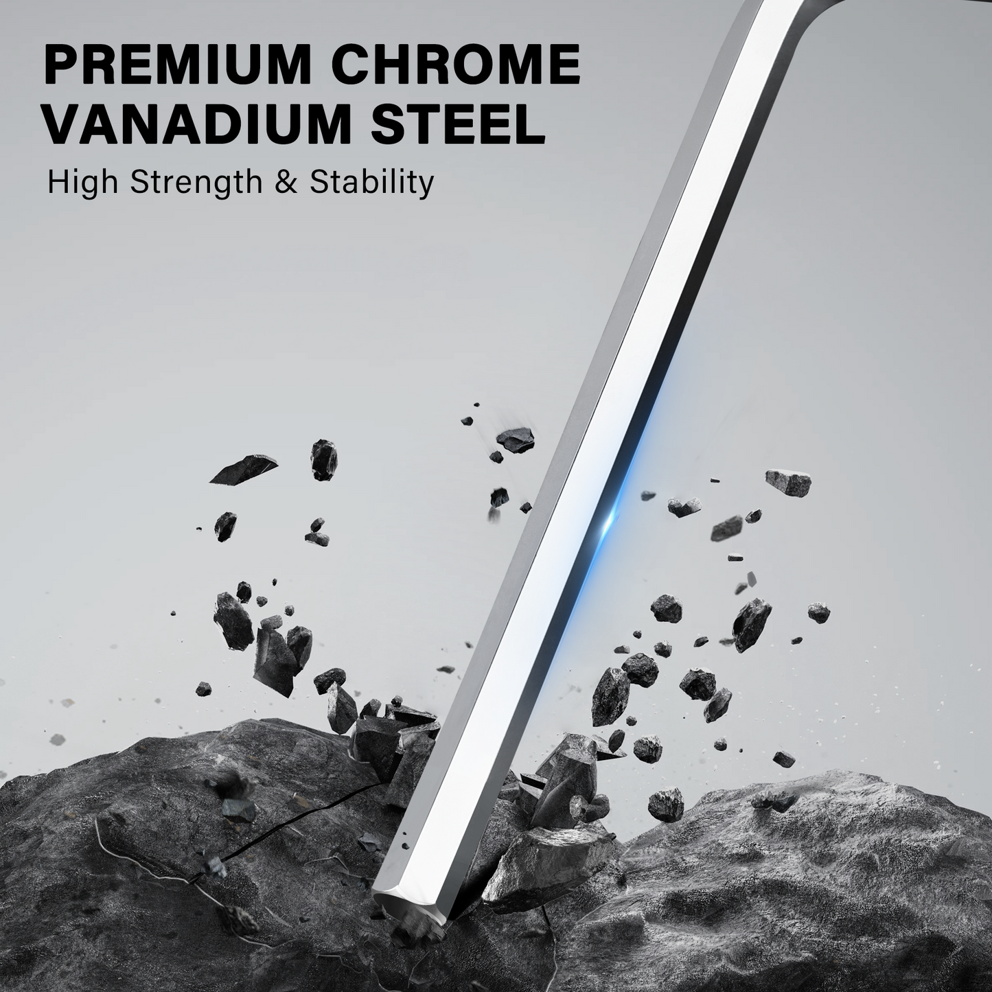 HAUTMEC 9-Piece Hex Key Allen Wrench Set, L Shape Metric Assortment, Chrome Vanadium Steel, Precise and Chamfered Tips, 1.5-10 mm, HT0221-SS