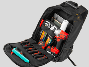 HAUTMEC Tool Backpack with Laptop Compartment, Heavy-Duty 1680D Oxford Tool Bag with Reinforced Base, 11 Pockets, Padded Straps, Portable Tool Organizer for Technicians, Contractors – HTTBM25058