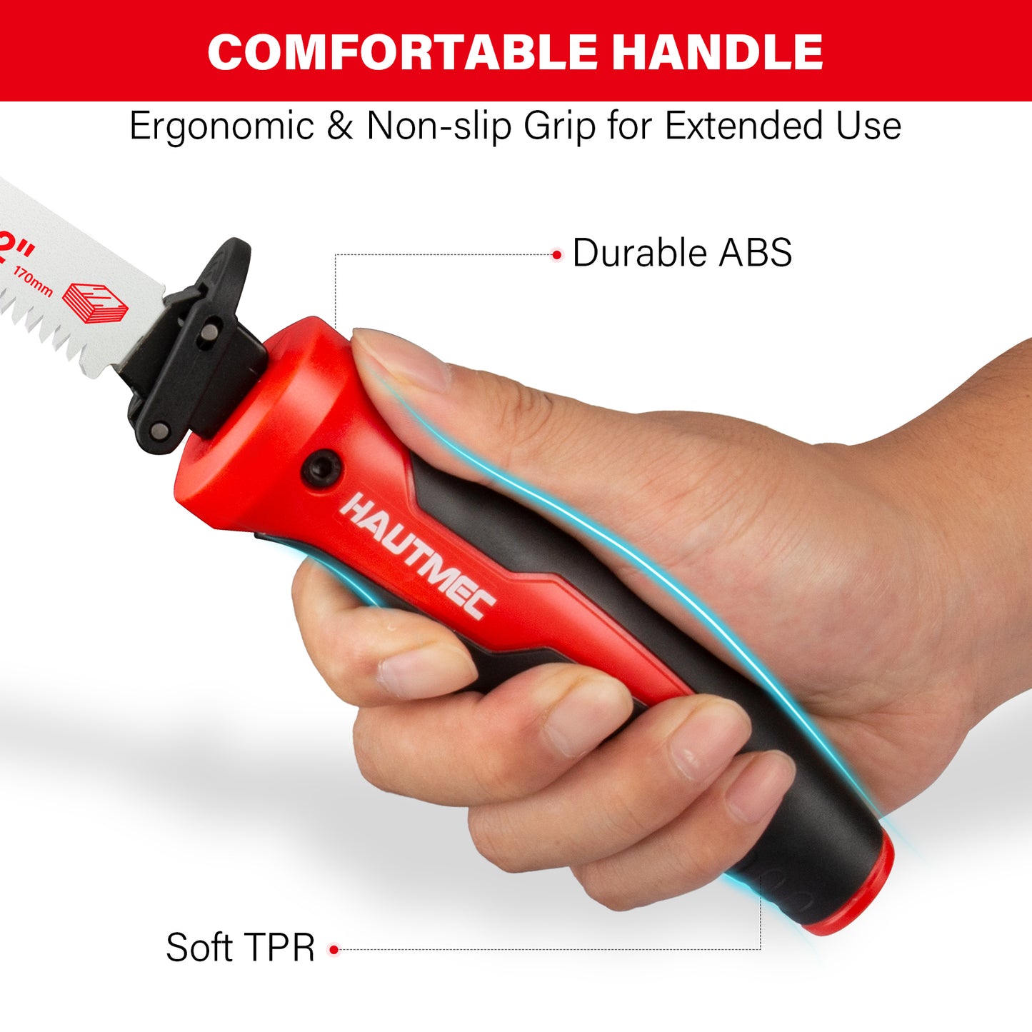 HAUTMEC 10-In-1 Multi Blades Hand Saw with Quick-Release Change Mechanism and Pro HSS/Cr-V/Bi-Metal Blades, Compact Hacksaw, Jab Saw, Versatile Handsaw for Wood, Metal, Plastic, Drywall – HTHSH25032