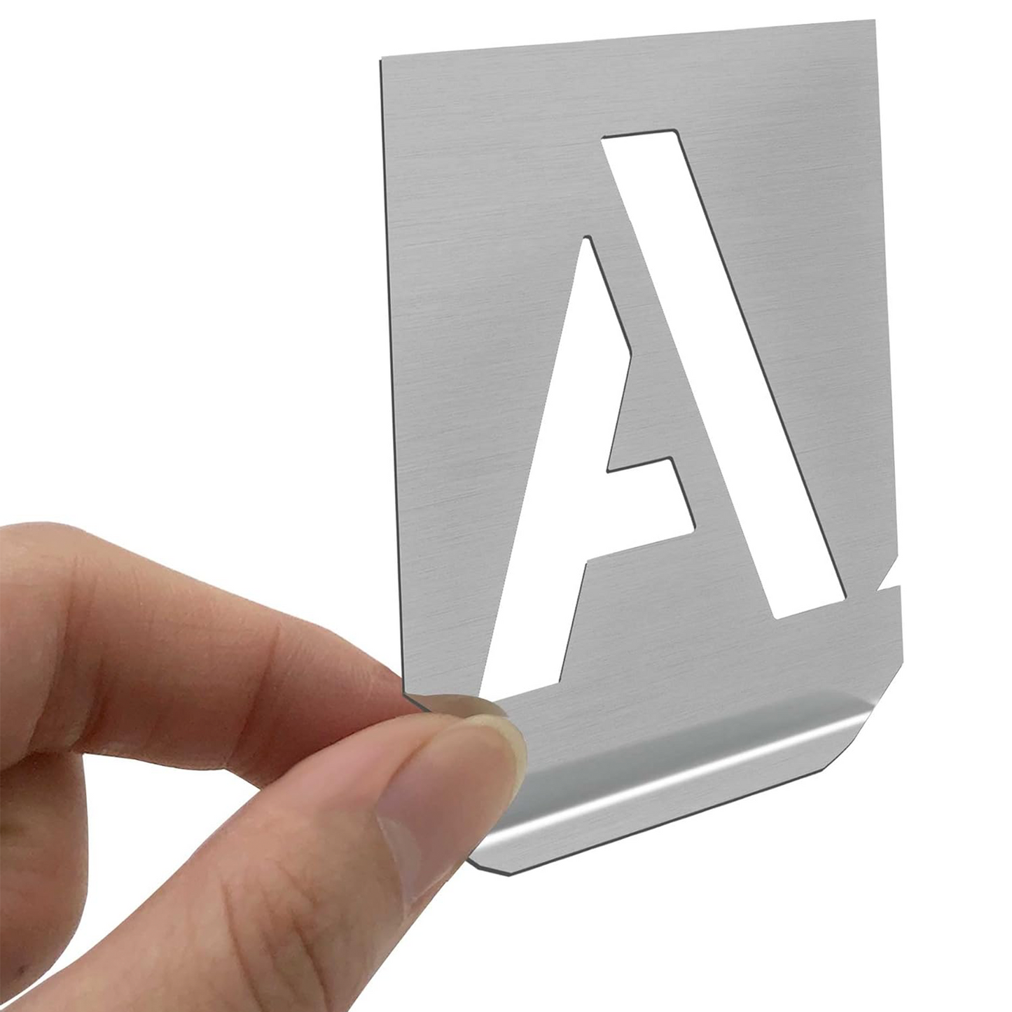 HAUTMEC Vintage Stainless Steel Letters Stencils, A to Z Stainless Steel Stencils & Holder, 1-1/4" (30mm) Letters, Shop Stencil, Advertising Stencilling, Craft-Printing, Reusable HT0337-ST