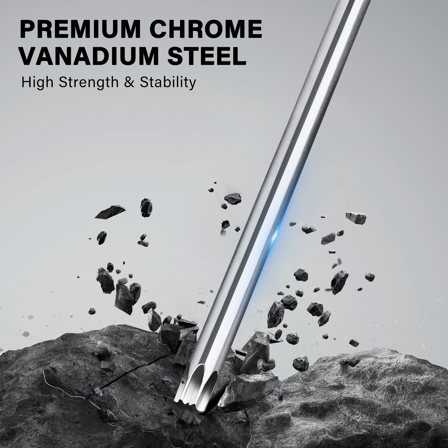 HAUTMEC Star Key Wrench Set, 9-Piece Torx Star Wrenches- Chrome Vanadium Steel and Drilled tips for Tamper Resistant Fasteners, HT0222-SS