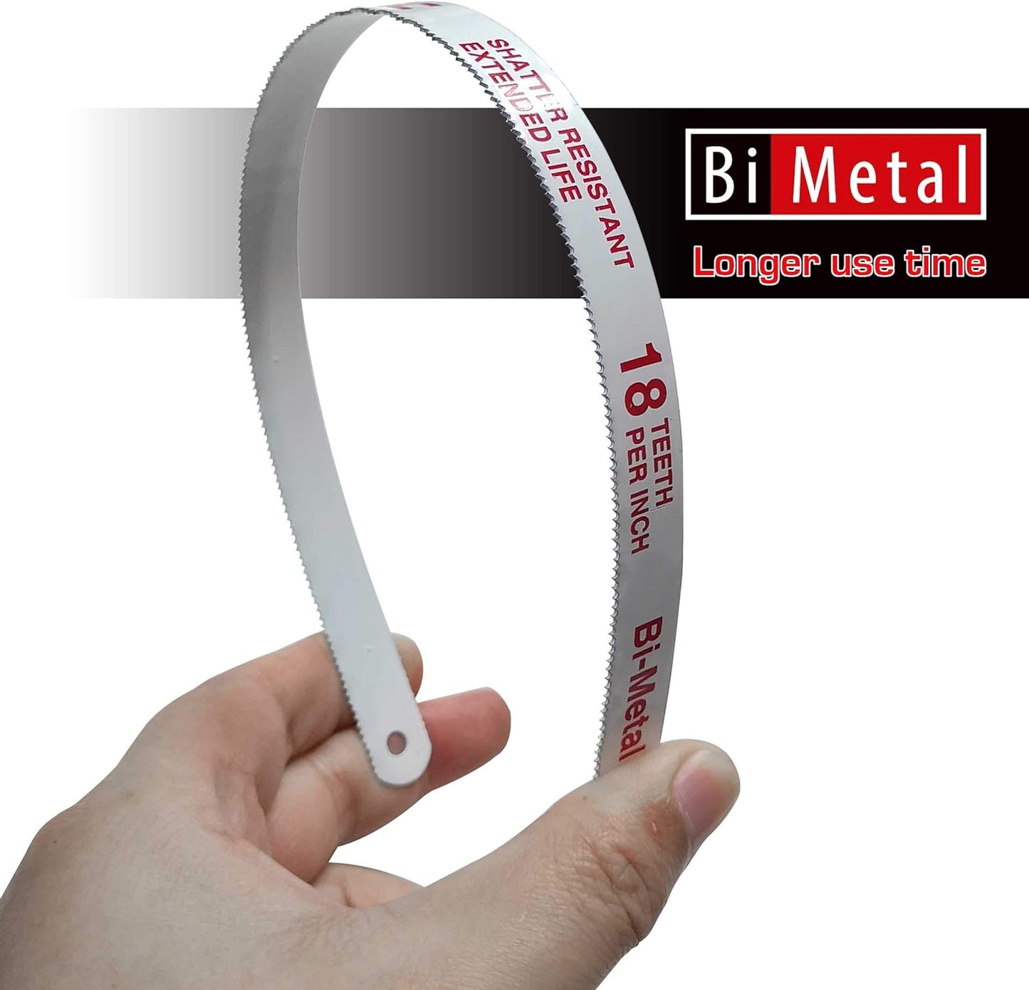 HAUTMEC 10" Hacksaw Blades Replacement Bi-Metal 18 TPI High Speed Steel Grounded Teeth, 2 Pack, HT0119-2PC