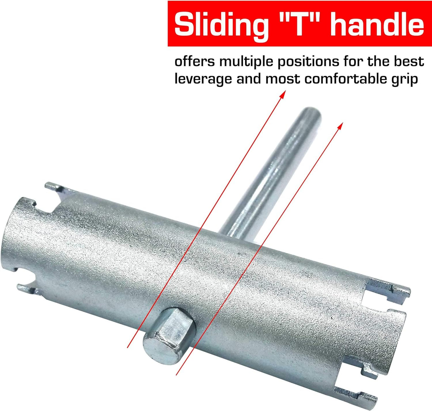 HAUTMEC Basket Strainer Wrench, Double Working End, Universal Sink Basket Strainer Wrench PL0029