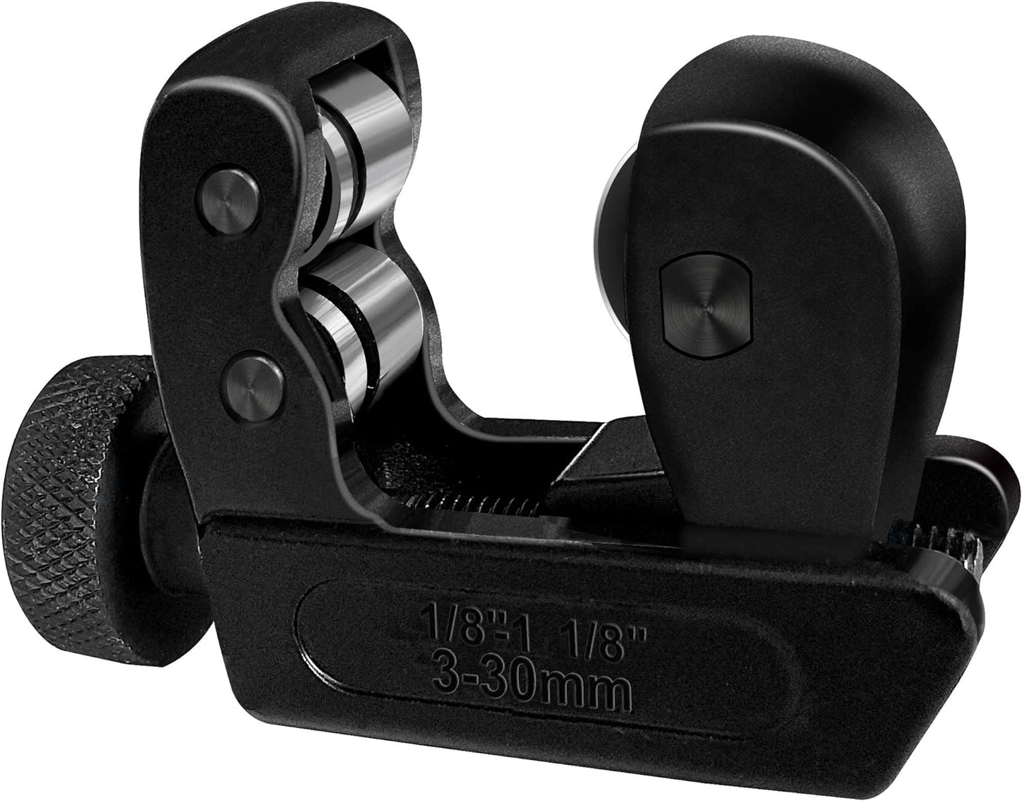 Hautmec Pro Compact Heavy Duty Mini Tube Cutter, 1/8" to 1-1/8" OD (3-30mm) Tubing Cutter, Heavy Duty Pipe Cutter for PVC, Copper, Aluminum, and Thin Stainless Steel Tube HT0133-TC