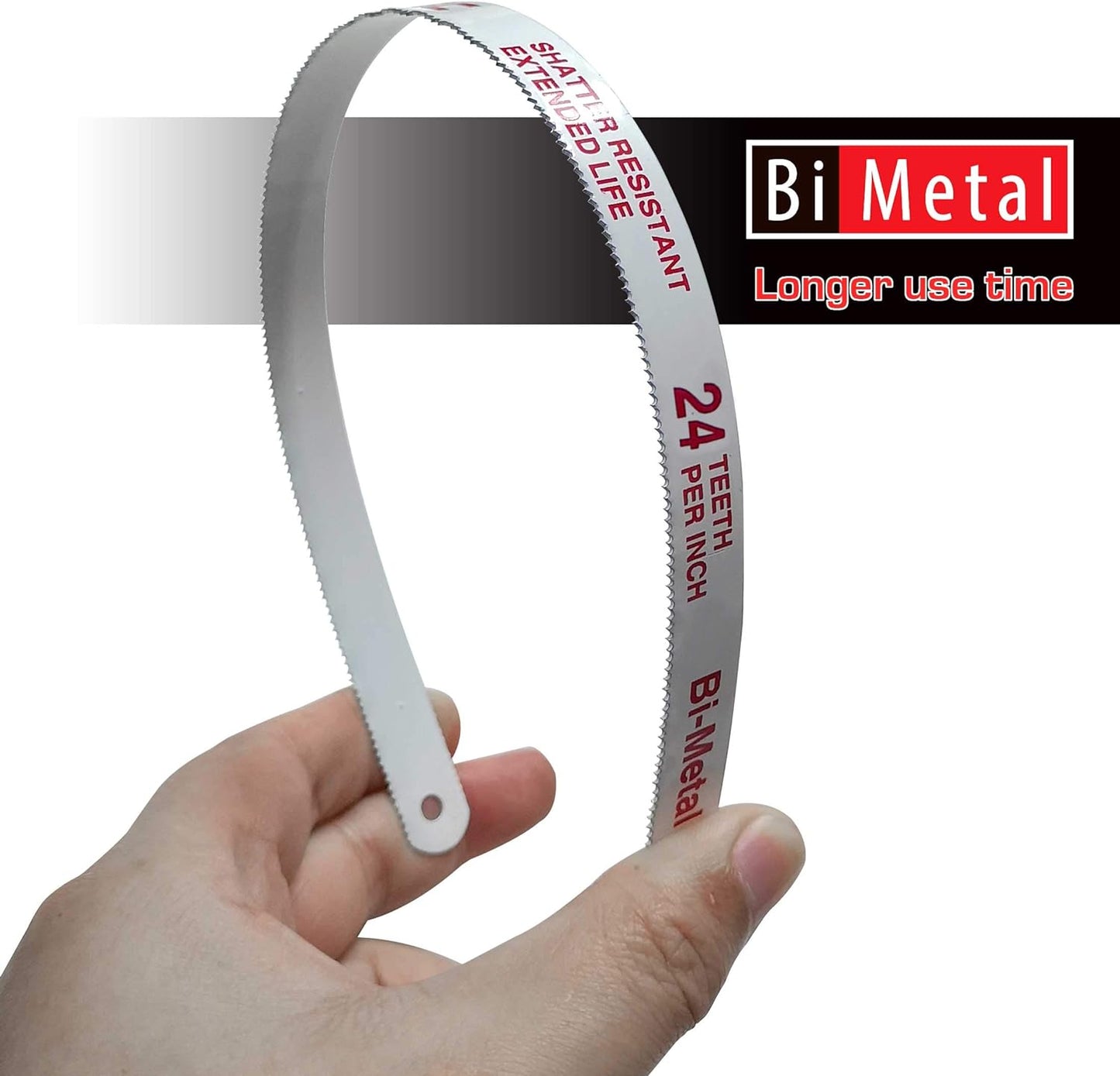 HAUTMEC 10" Hacksaw Blades Replacement Bi-Metal 24 TPI High Speed Steel Grounded Teeth, 2 Pack, HT0120-2PC