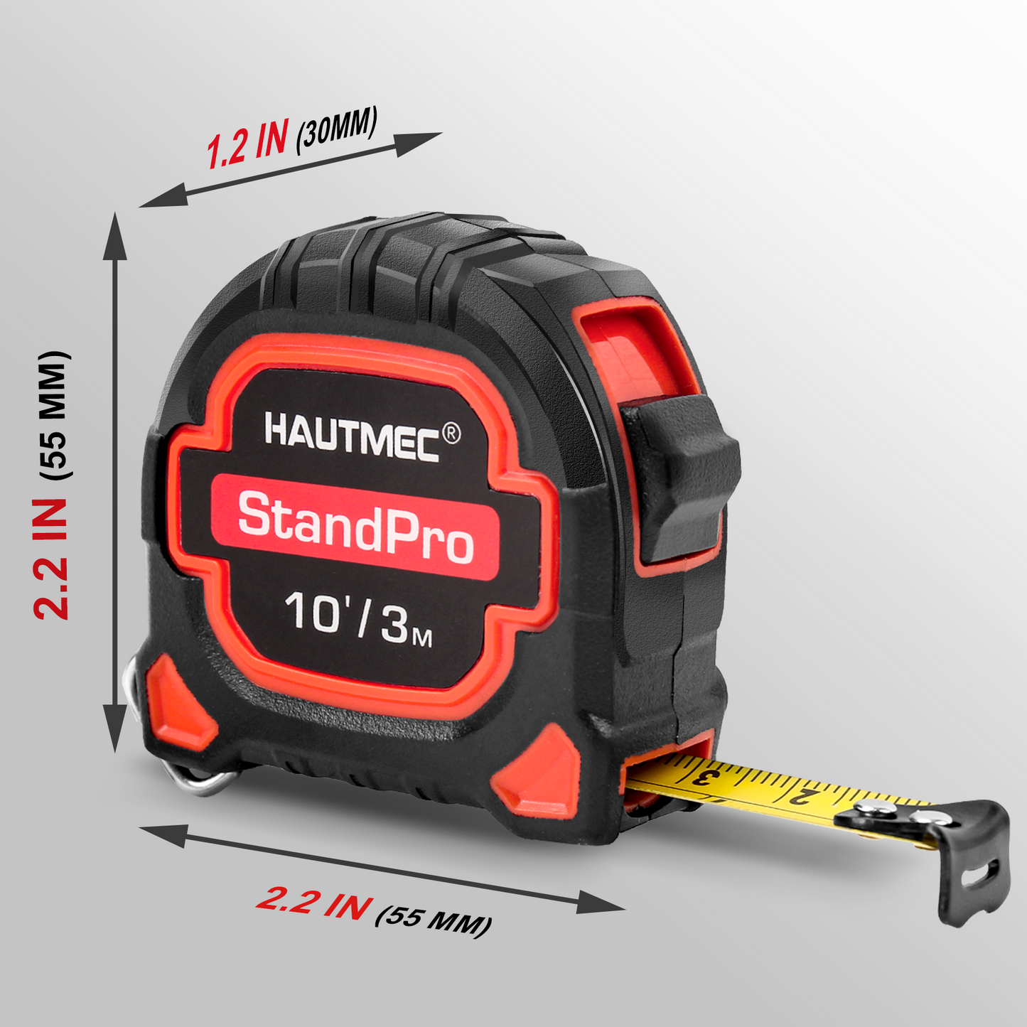 HAUTMEC 3 Pc Small Tape Measure, Mini Tape Measure, Keychain Tape Measure, Metric and Imperial Scales, Retractable Pocket Tape Measure Suitable for Homeowners, HT0252