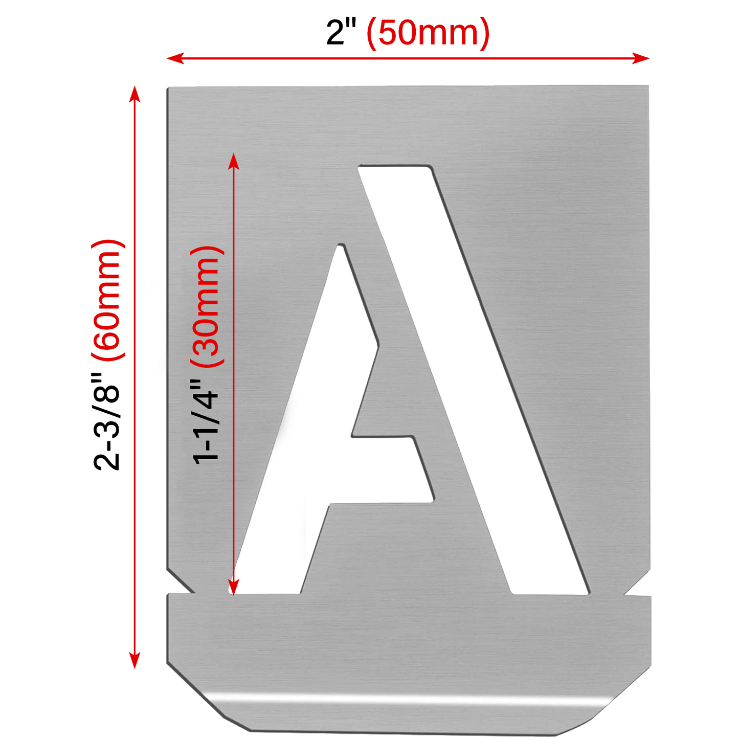 HAUTMEC Vintage Stainless Steel Letters Stencils, A to Z Stainless Steel Stencils & Holder, 1-1/4" (30mm) Letters, Shop Stencil, Advertising Stencilling, Craft-Printing, Reusable HT0337-ST