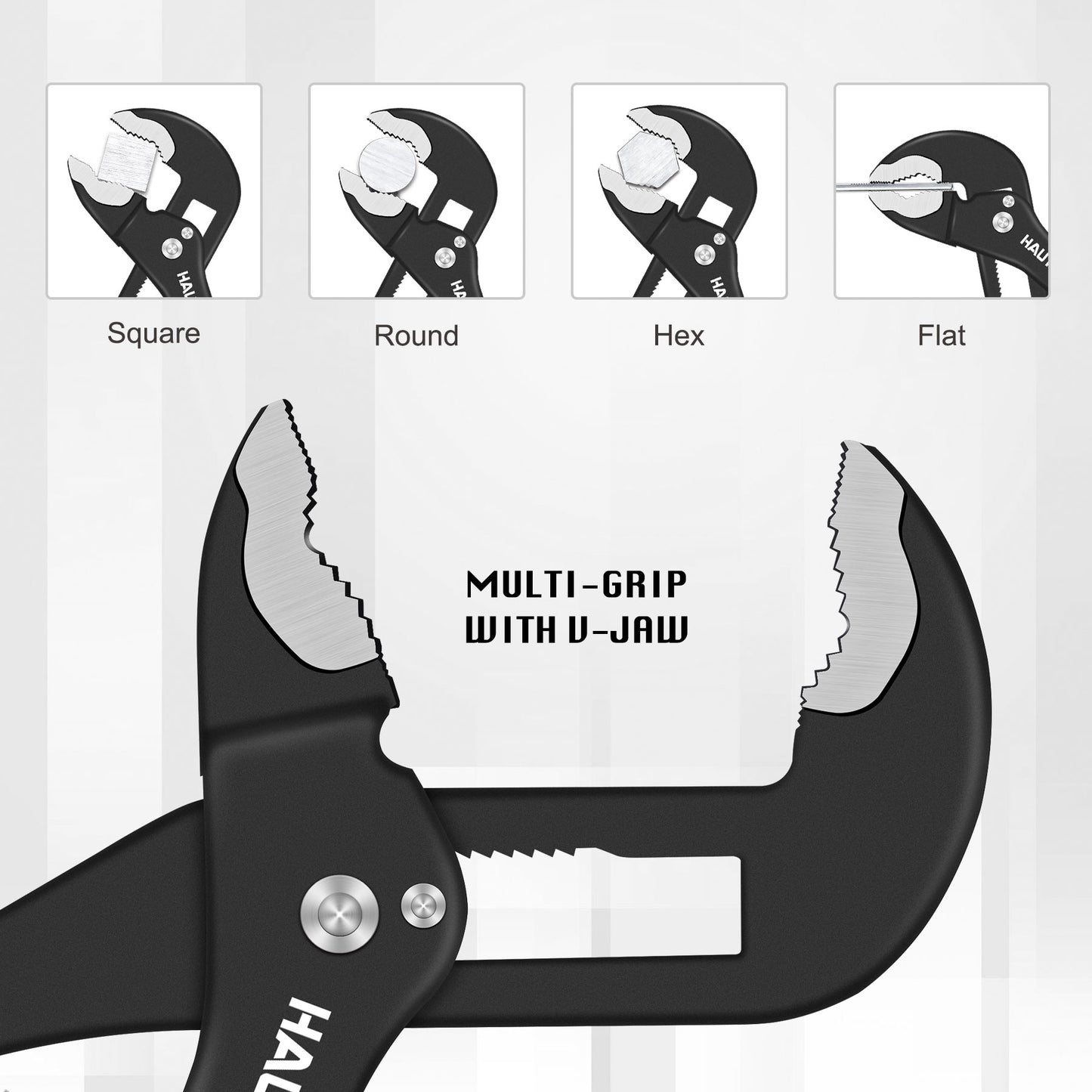 HAUTMEC 3PCS Tongue and Groove Joint Pliers Set,Auto-Adjusting Quick-Action Water Pump Pliers with Storage Tool Bag,Includes 7-inch,10-inch, and 12-inch HT0324-PL