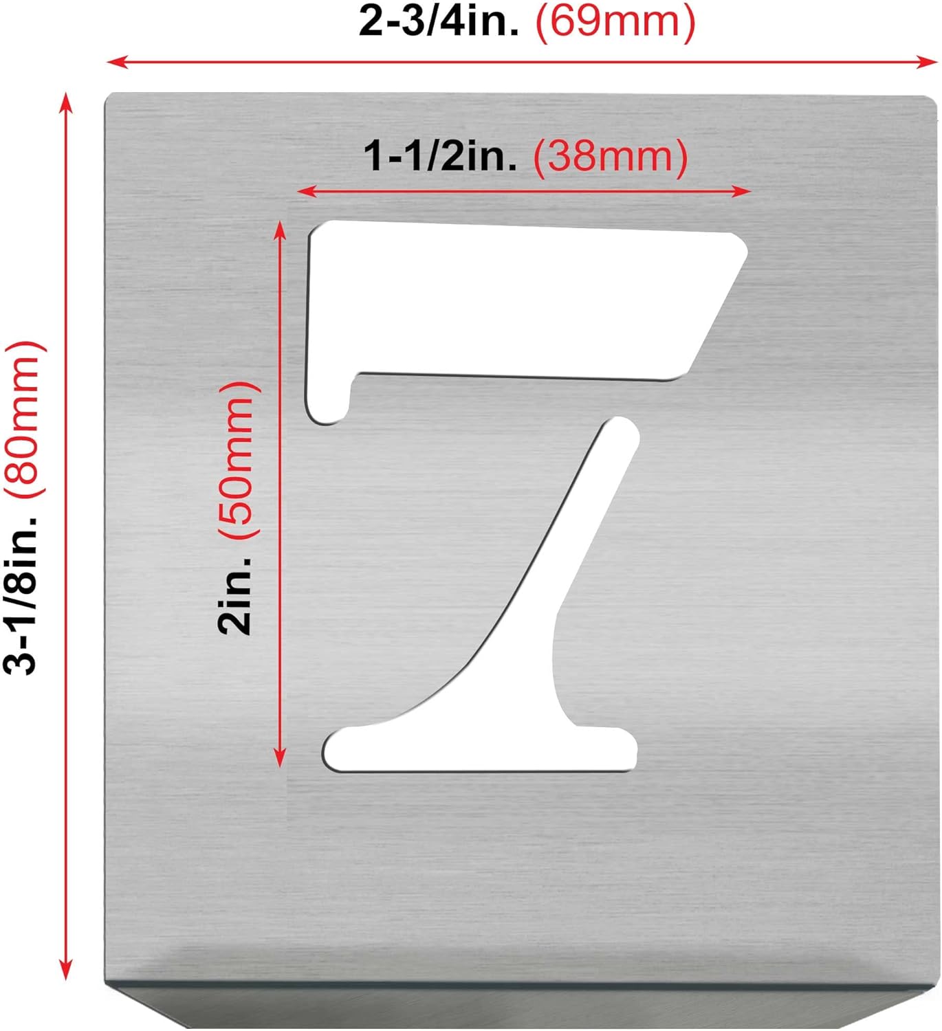 HAUTMEC Vintage Aluminum Numbers Stencils, 0 to 9 Aluminum Stencils & Holder, 50mm Numbers, Shop Stencil, Advertising Stencilling, Craft-Printing, Reusable HD00002
