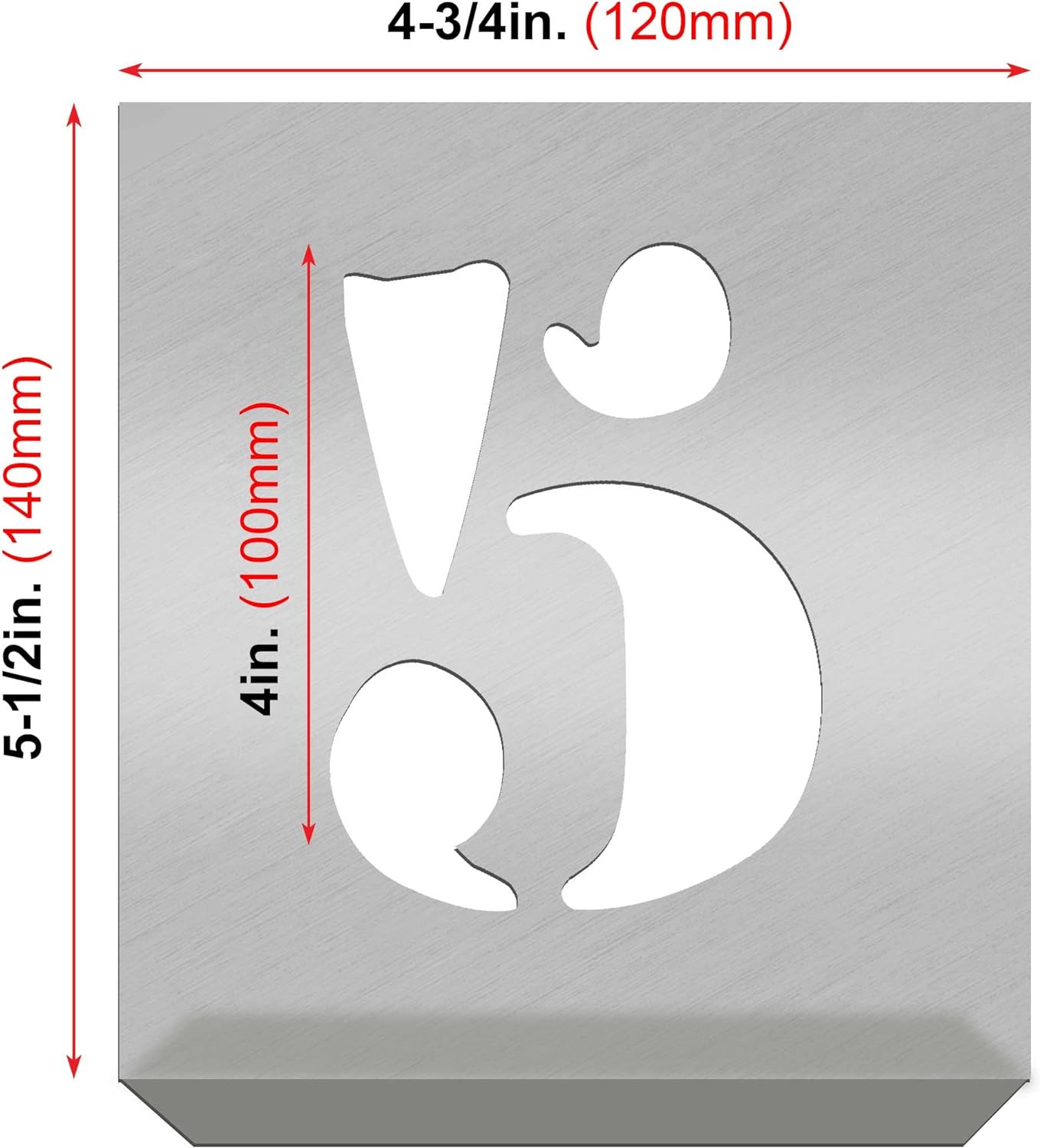 HAUTMEC Vintage Aluminum Numbers Stencils, 0 to 9 Aluminum Stencils & Holder, 100mm Numbers, Shop Stencil, Advertising Stencilling, Craft-Printing, Reusable HT0245