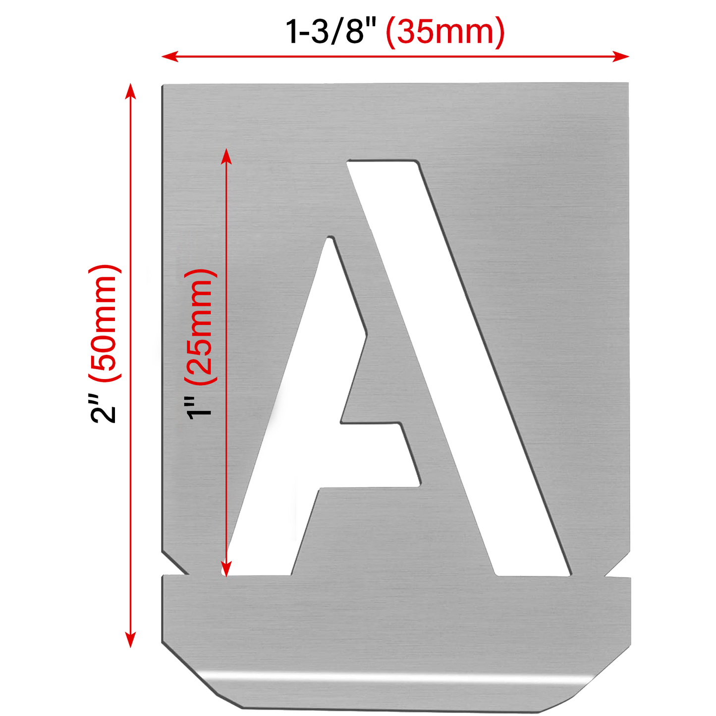HAUTMEC Vintage Stainless Steel Letters Stencils, A to Z Stainless Steel Stencils & Holder, 1"(25mm) Letters, Shop Stencil, Advertising Stencilling, Craft-Printing, Reusable HT0335-ST