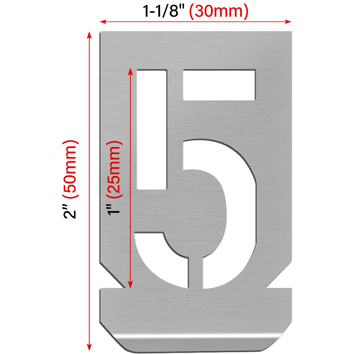 HAUTMEC Vintage Stainless Steel Numbers Stencils, 0 to 9 Stainless Steel Stencils & Holder, 1"(25mm) Numbers, Shop Stencil, Advertising Stencilling, Craft-Printing, Reusable, HT0336-ST