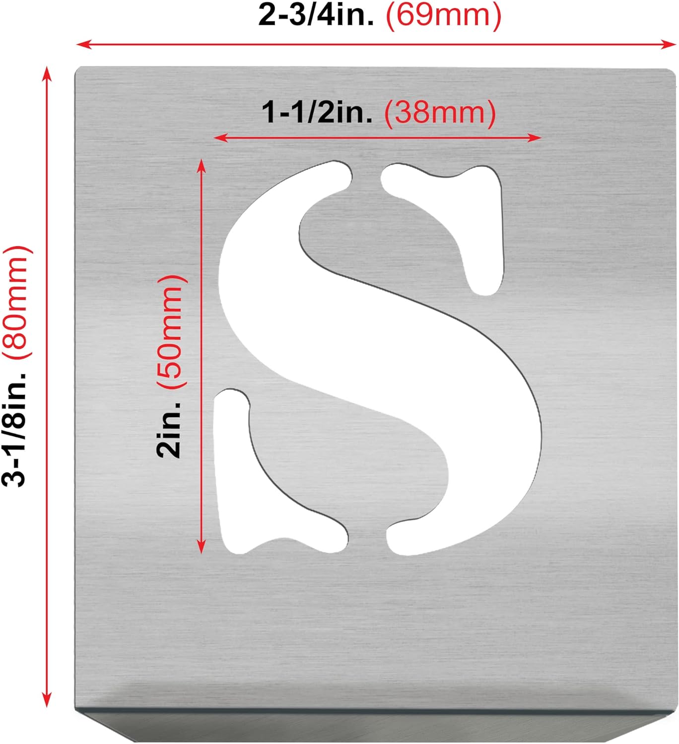 HAUTMEC Vintage Aluminum Letters Stencils, A to Z Aluminum Stencils & Holder, 50mm Letters, Shop Stencil, Advertising Stencilling, Craft-Printing, Reusable HD00001