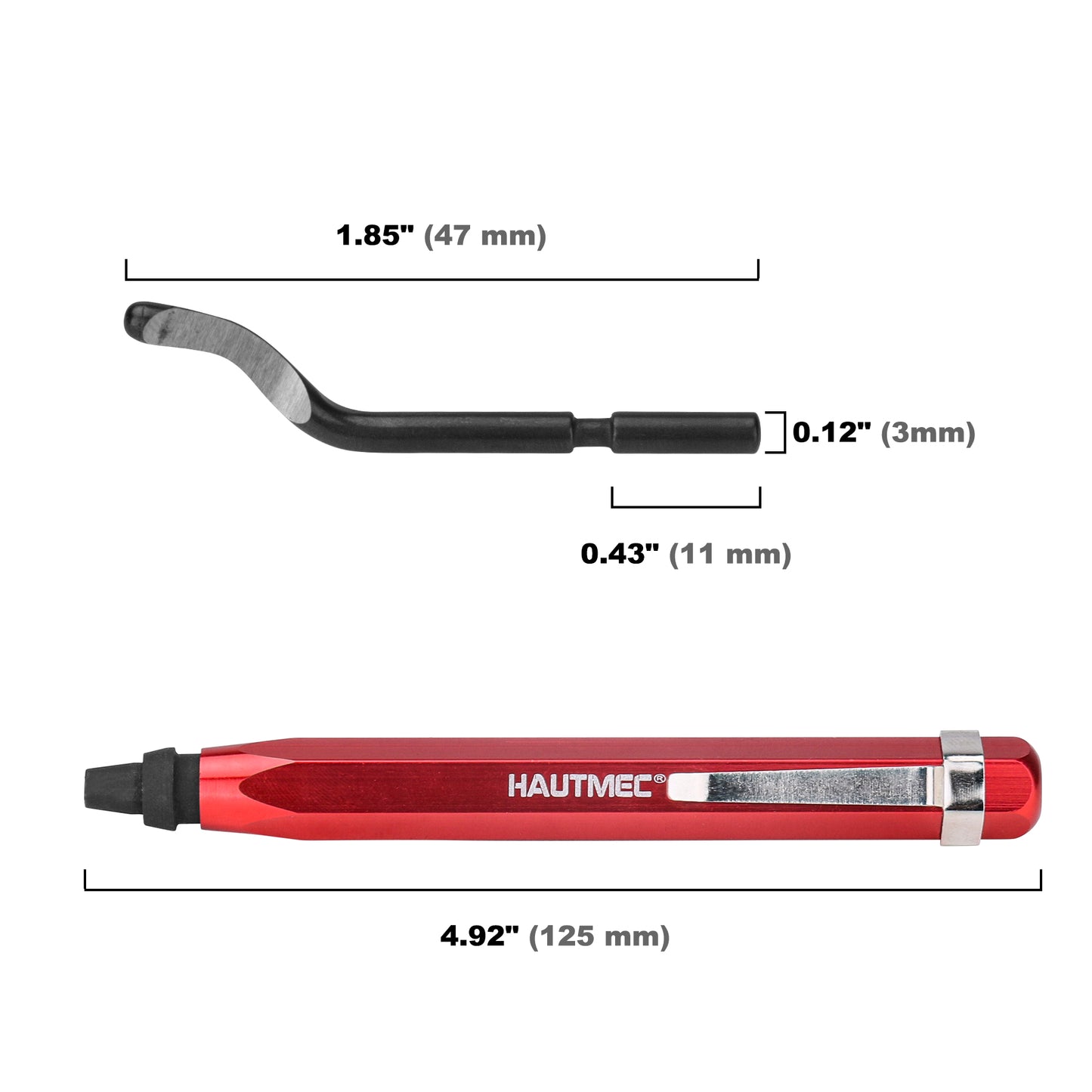HAUTMEC Copper Tubing Cutter Set 3 PCS Copper Pipe Cutter Tool, In Portable Storage Case, Includes 1/2 in., 3/4 in., and 1 in. Cutters, Reaming Pen, 3 Spare Cutting Wheels, 1 Spare Deburring Blade,HT0354