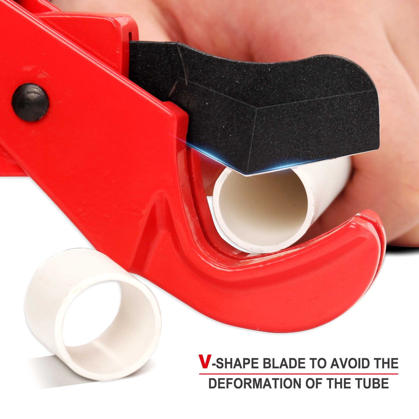 HAUTMEC PEX Pipe and Tubing Cutter for Cutting 36mm PVC, CPVC, PPR, PEX, Rubber Hose and Plumbing Pipes, Ideal for Home Work, Handymen and Plumbers HT0256-TC