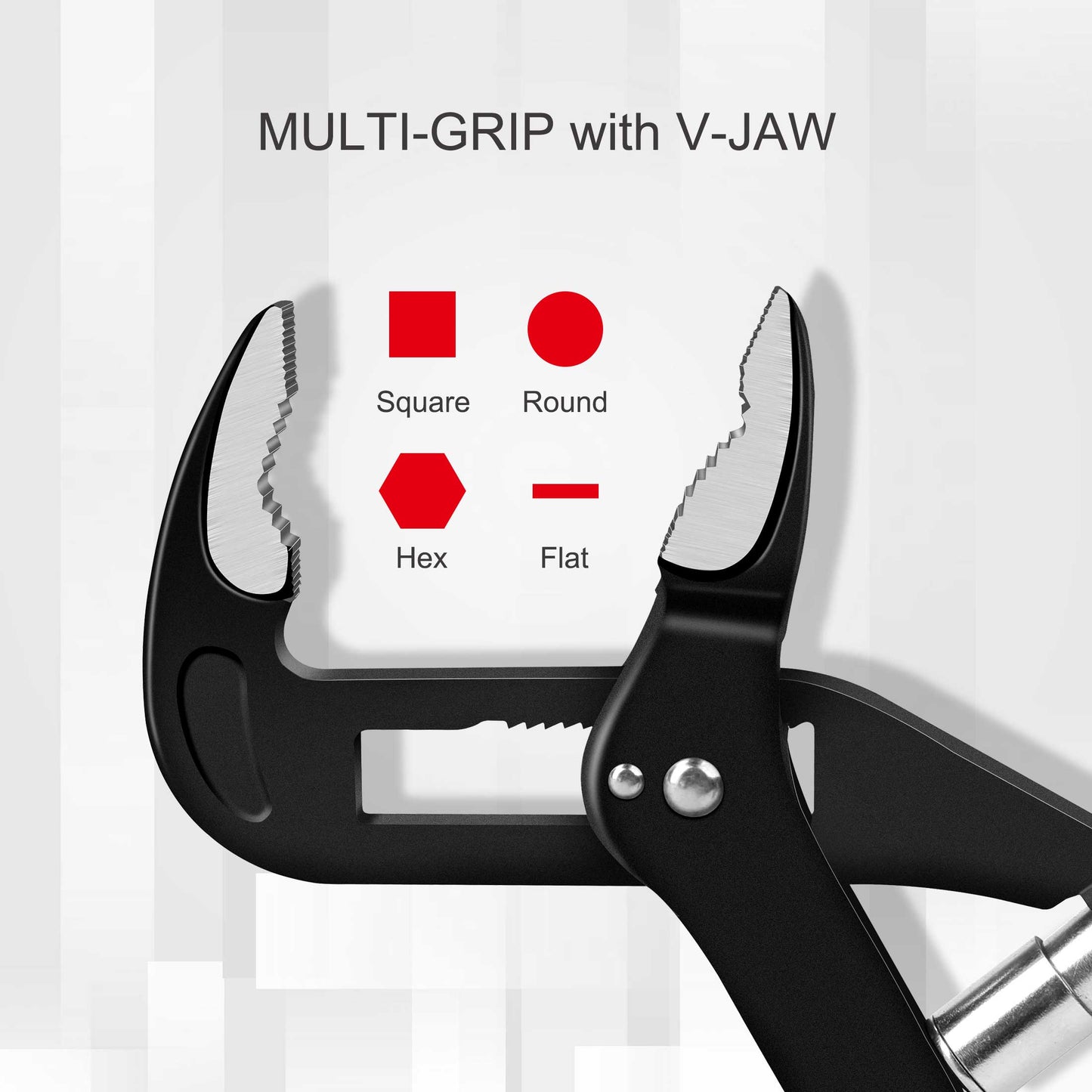 HAUTMEC 10in Quick Adjust Tongue and Groove Joint Pliers, V-Jaw with Comfort Grips, Auto-Adjusting Quick-Action Water pump Pliers On Pipes, Bolts and Nuts HT0088