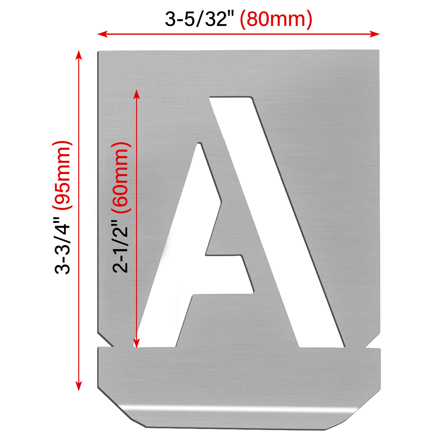 HAUTMEC Vintage Stainless Steel Letters Stencils, A to Z Stainless Steel Stencils & Holder, 2-1/2" (60mm) Letters, Shop Stencil, Advertising Stencilling, Craft-Printing, Reusable, HT0341-ST