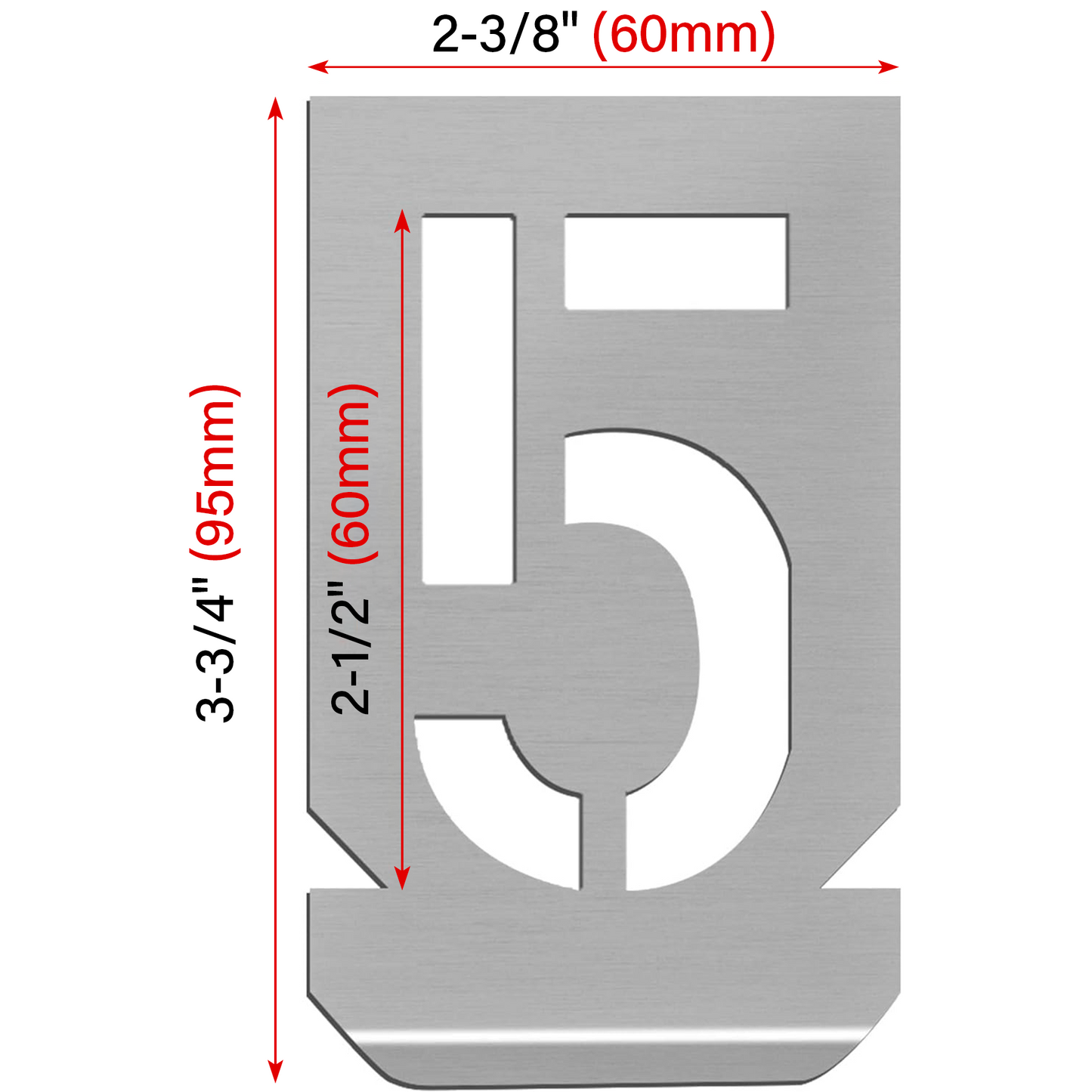 HAUTMEC Vintage Stainless Steel Numbers Stencils, 0 to 9 Stainless Steel Stencils & Holder, 2-1/2" (60mm) Numbers, Shop Stencil, Advertising Stencilling, Craft-Printing, Reusable, HT0342-ST