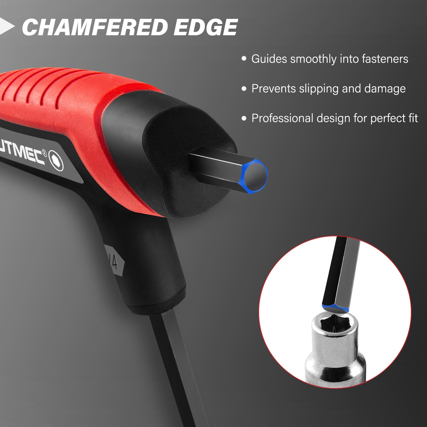 HAUTMEC 14-Piece T-Handle Allen Wrench Set, SAE & Metric T-Handle Hex Key Set, High Torque CR-V Steel Allen Key Set with Storage Rack, for Bike, Motorcycle, Furniture & Auto Repair, HTHKH25040