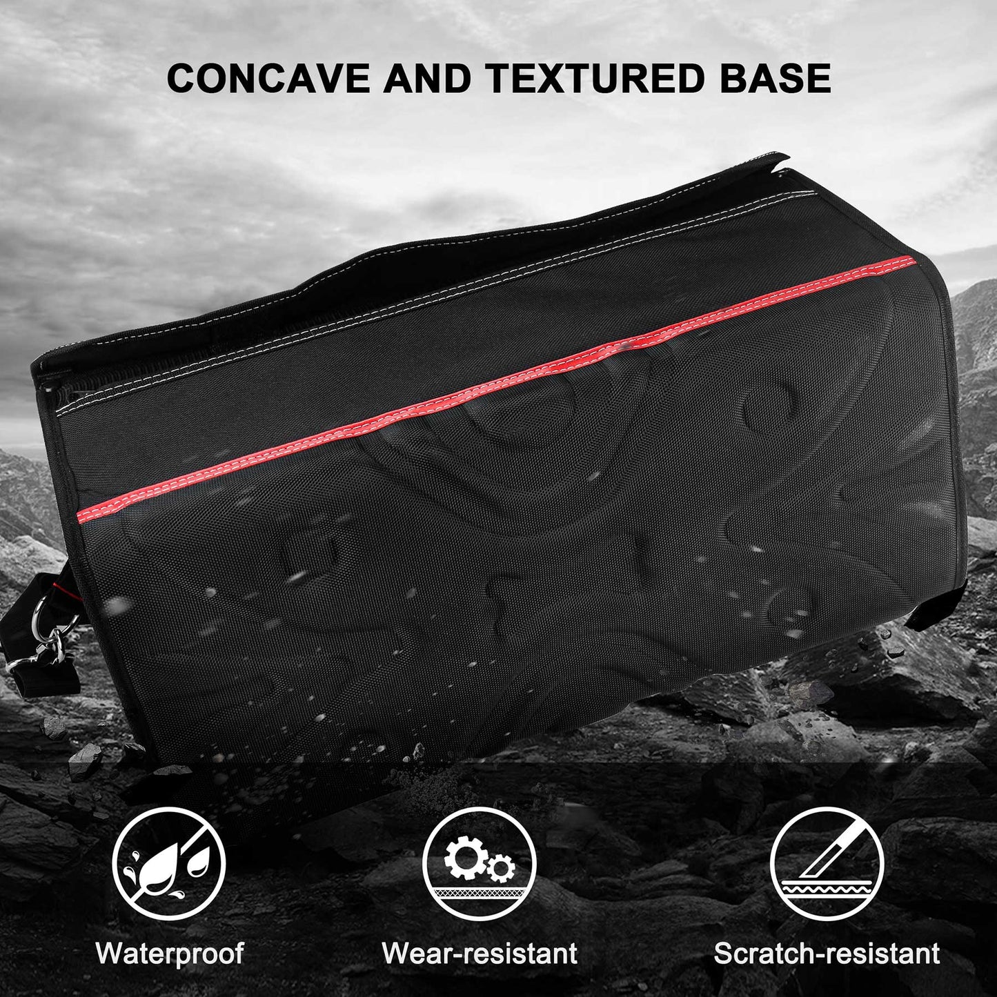 HAUTMEC 20-Inch Pro Tool Tote,Heavy Duty Wide Mouth Open Top Tool Bag with 1000D Waterproof Cover and Ajustable Shoulder Strap for Tool Organizer HT0296