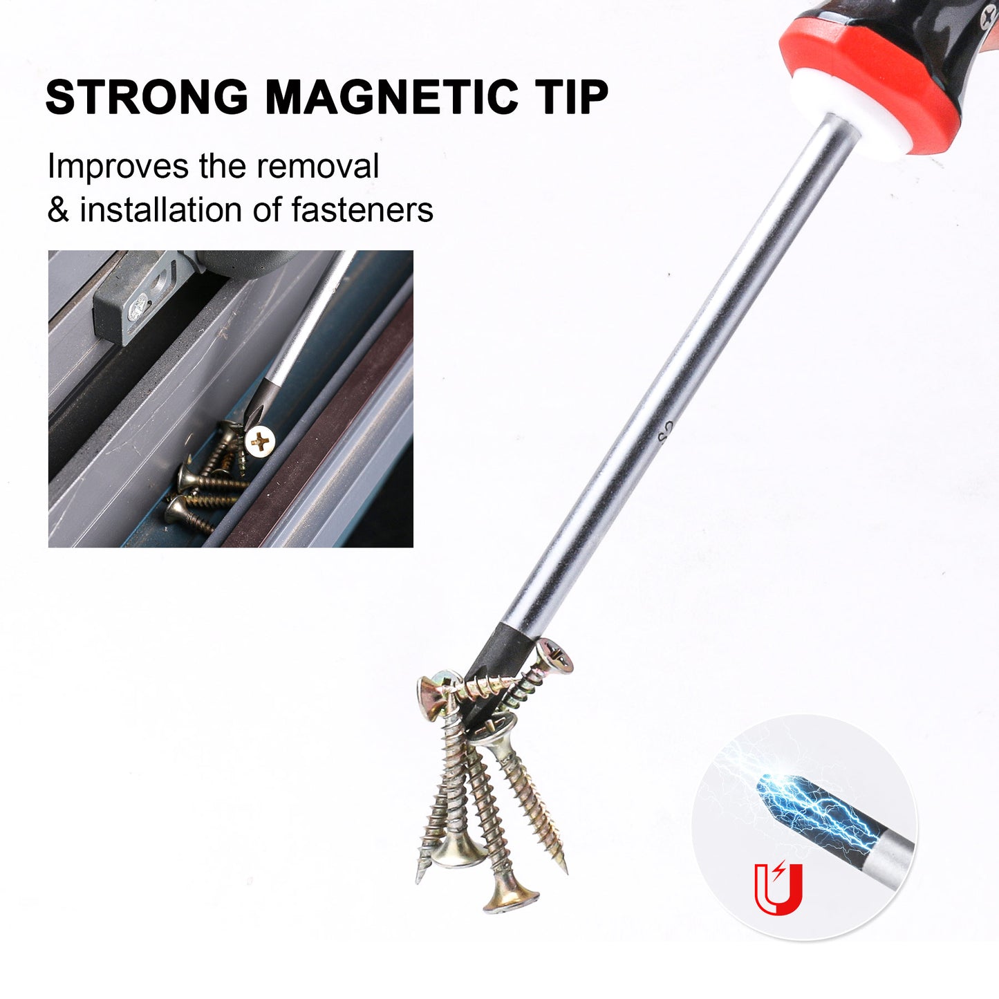 HAUTMEC 7PCS Pro Screwdrivers Set With Forged S2 Shanks, Magnetic Tips And Tri-Material Cushion Grip for Automotive Repair and Site Renovation.(HT0330)