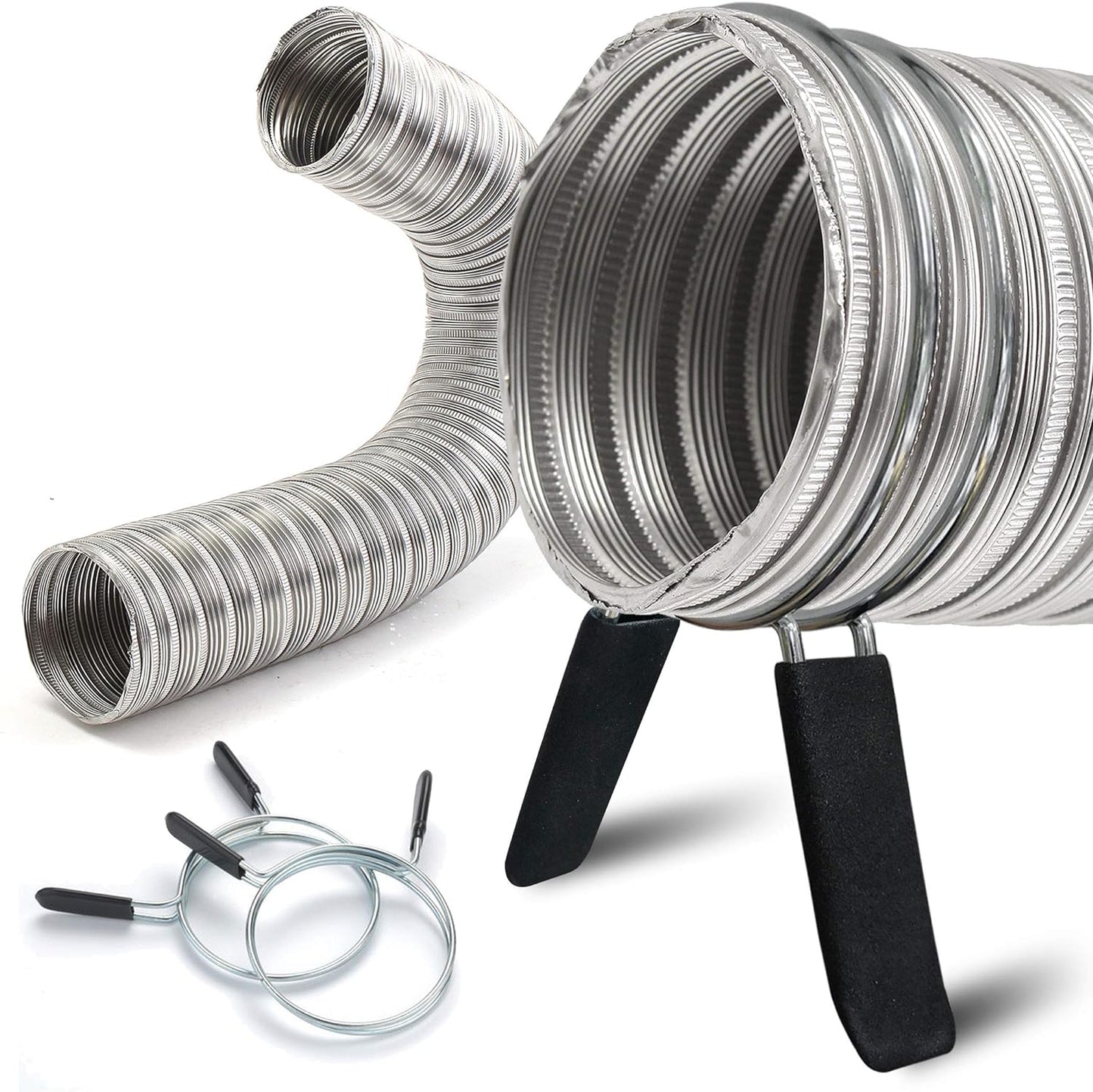 HAUTMEC 2-Piece Double-Loop 4-Inch Hose Clamps HT0085-HC