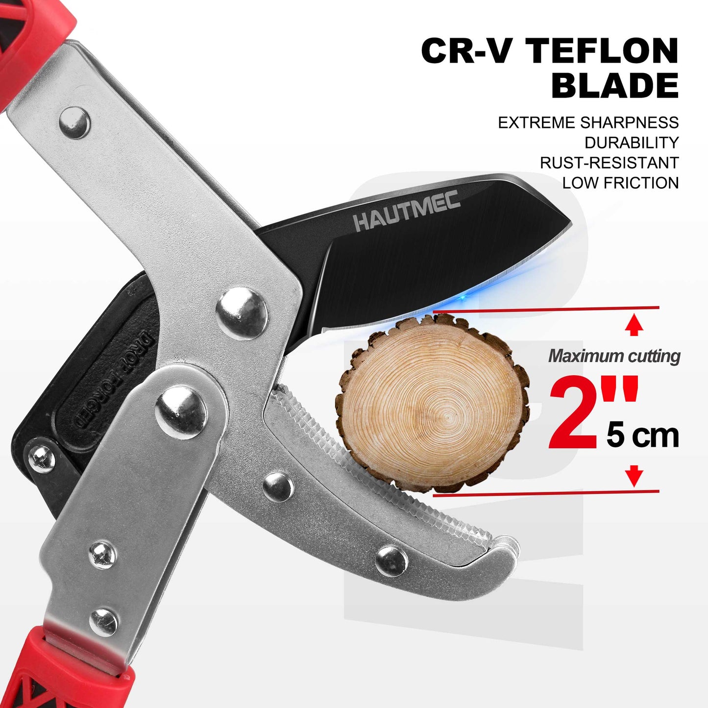 HAUTMEC Extendable 27-37'' Anvil Loppers with replacement blades, ht0461