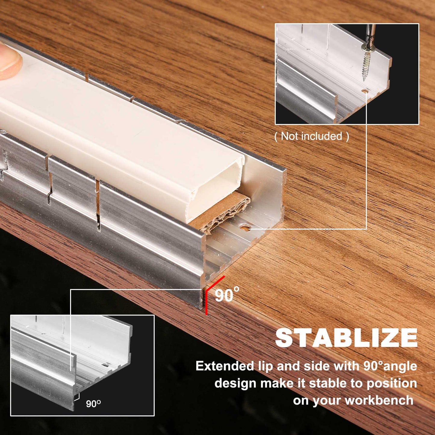 HAUTMEC 6inch Junior Hacksaw & Mitre Block Set Adjustable Angle Cutting Corner Saw with 5 Extra High-Carbon Steel Bi-Metal Blades HT0262-SA