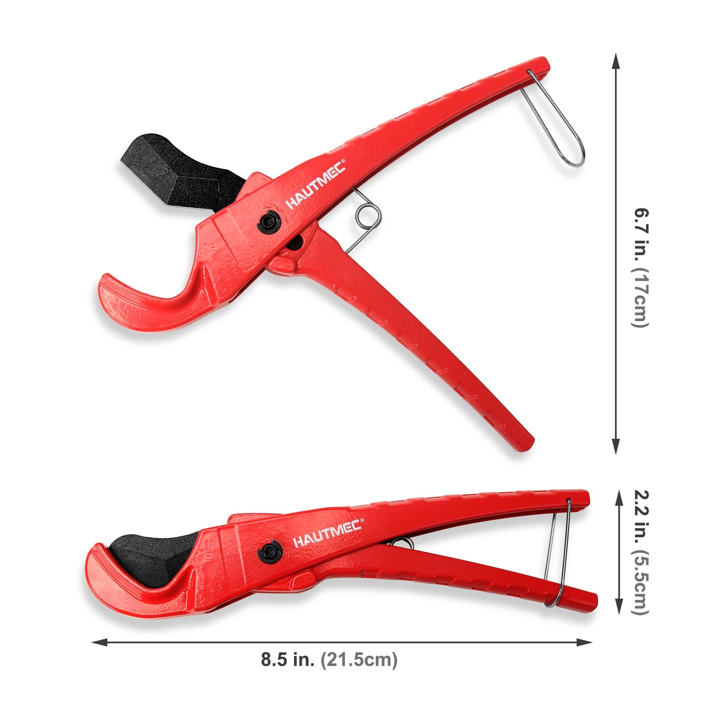 HAUTMEC PEX Pipe and Tubing Cutter for Cutting 36mm PVC, CPVC, PPR, PEX, Rubber Hose and Plumbing Pipes, Ideal for Home Work, Handymen and Plumbers HT0256-TC